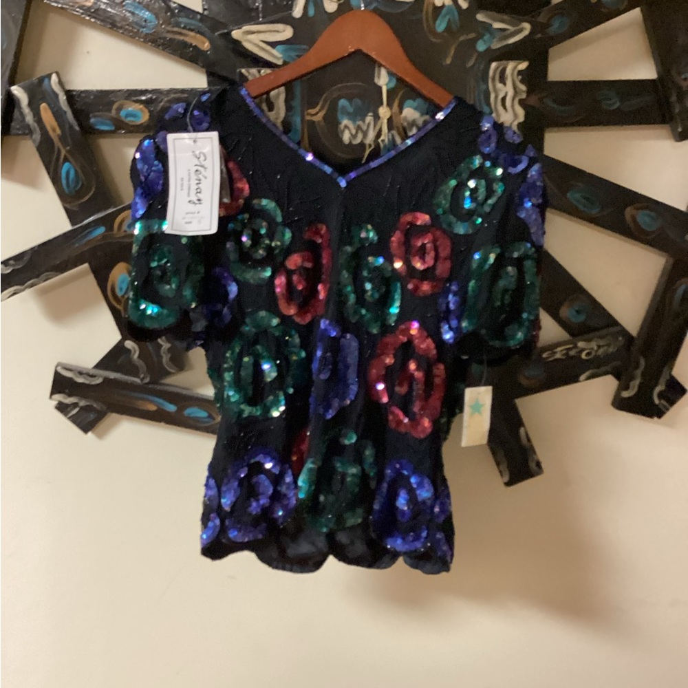 Antique plush velvet, homemade dresses and sequence top